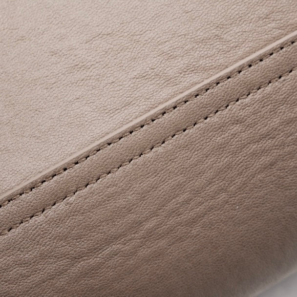 Womens Genuine Leather Spring-Summer Commuter Tote Bag with Maillard Elegance