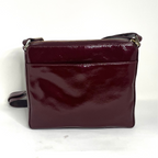 Sac à bandoulière rouge bordeaux foncé patin souple | Gisèle petit