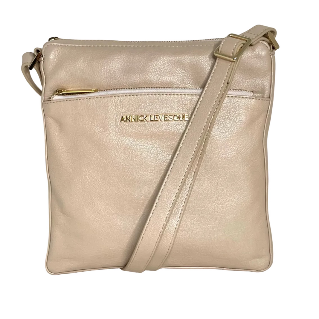 Sac à Bandoulière en cuir Champagne | Gisèle