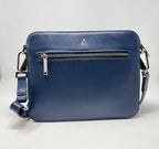 Petit Sac bandoulière avec porte carte détachable bleu marine | Kennedi