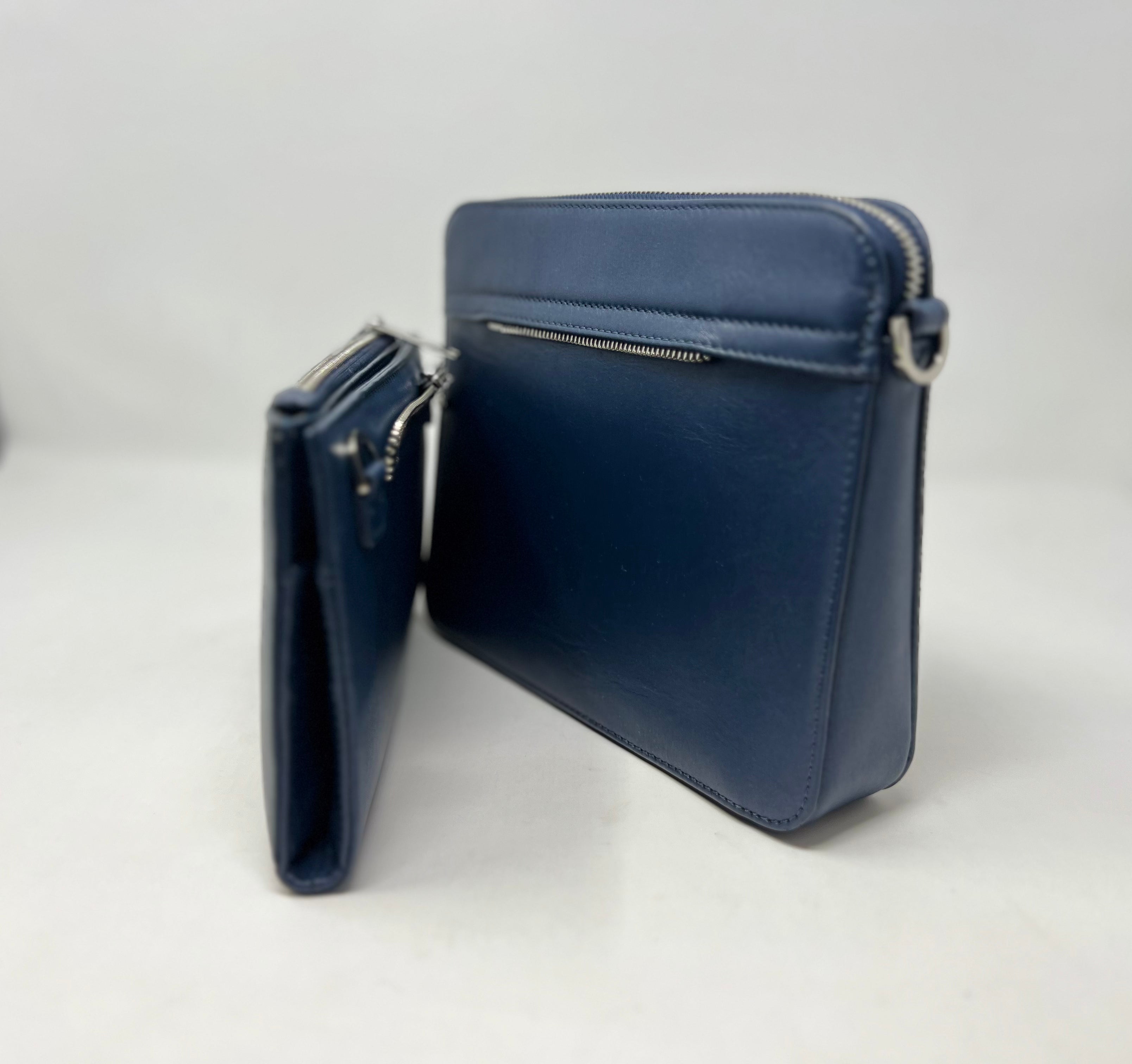 Petit Sac bandoulière avec porte carte détachable bleu marine | Kennedi