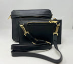 Petit Sac bandoulière avec porte-carte détachable, noir | Kennedi