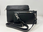 Petit Sac bandoulière avec porte-carte détachable, noir | Kennedi