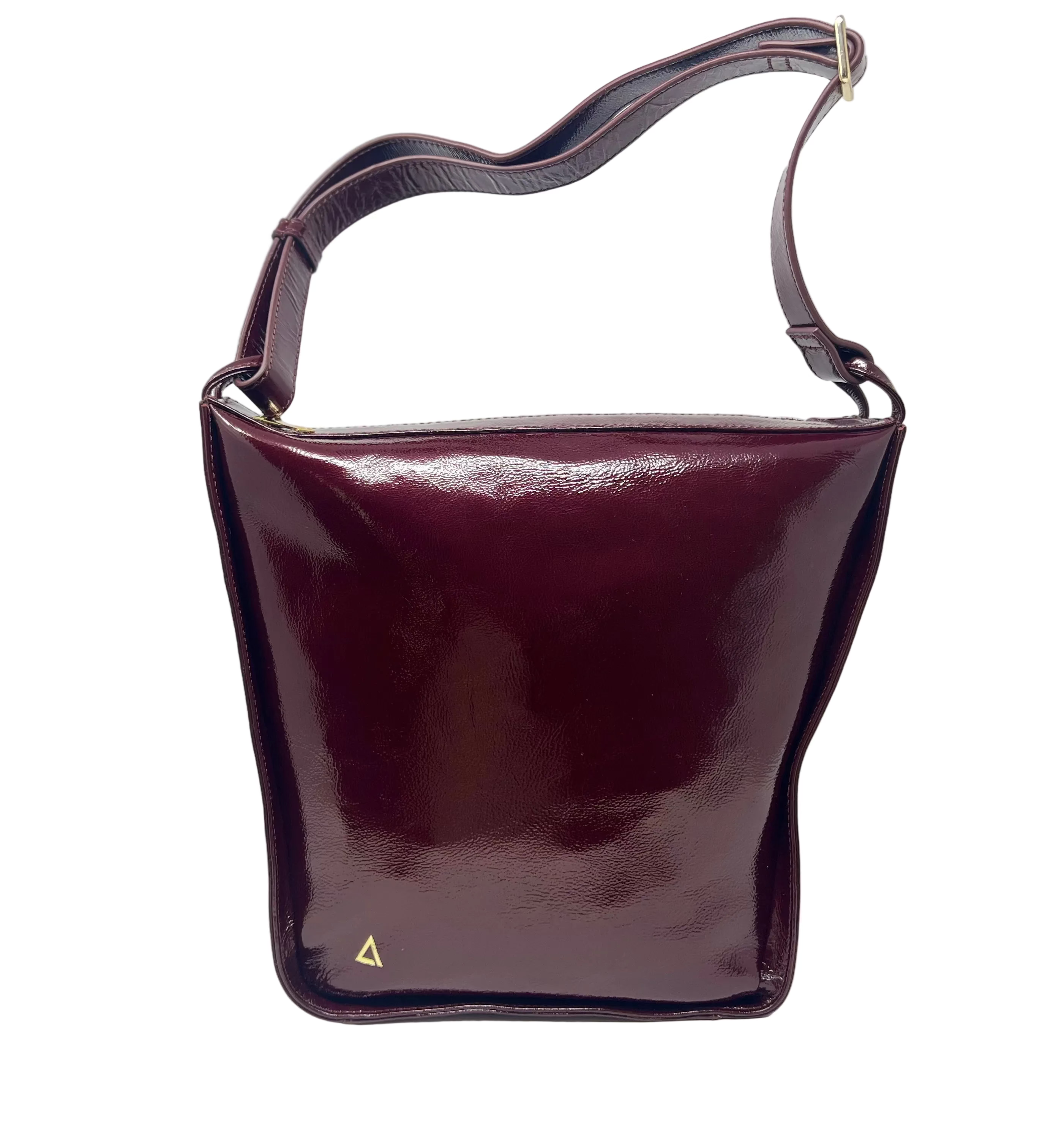 sac à bandoulière rouge bordeaux vernis | Julie