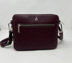 Petit Sac bandouillère avec porte carte détachable, aubergine | Kennedi