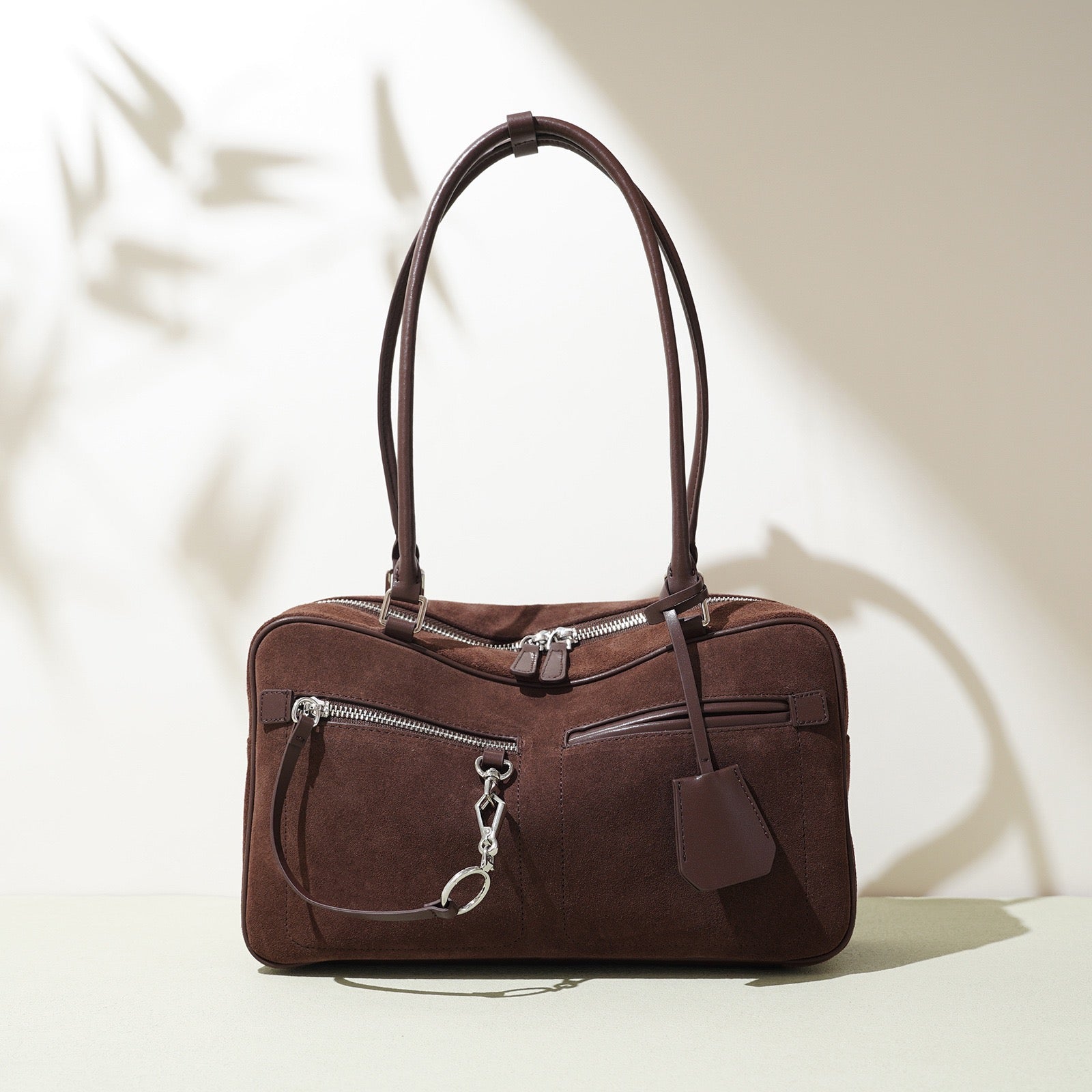 Womens Matte Leather Pillow Shoulder Bag  Vintage Tote for Daily Commute