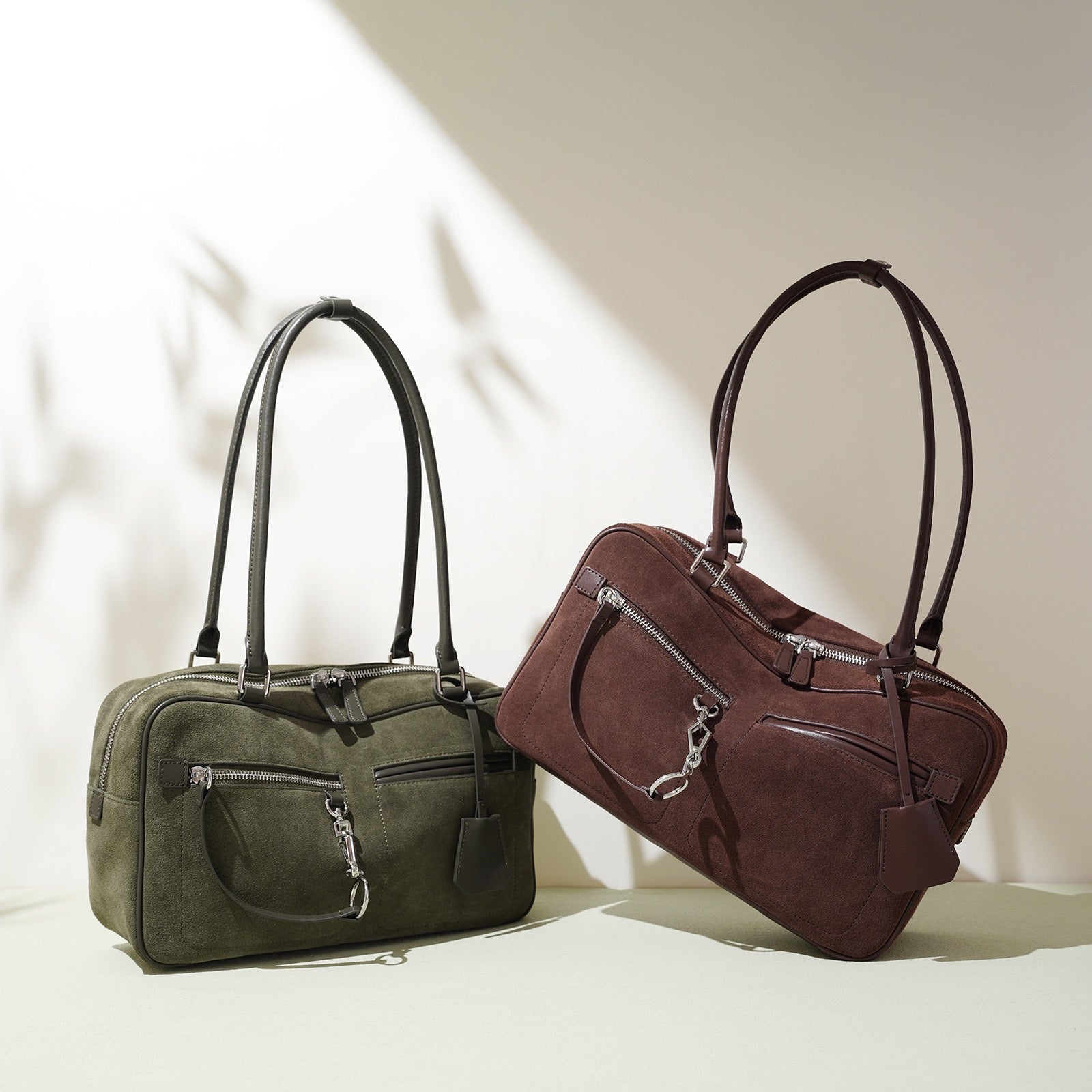 Womens Matte Leather Pillow Shoulder Bag  Vintage Tote for Daily Commute