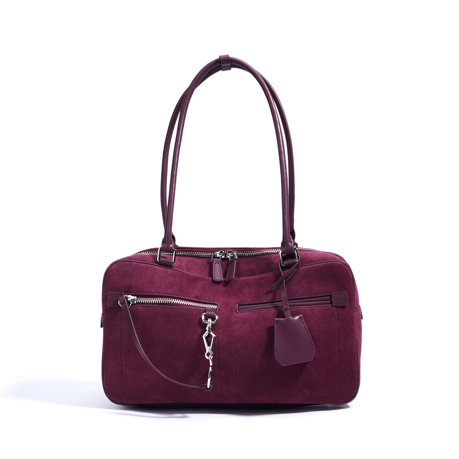 Womens Matte Leather Pillow Shoulder Bag  Vintage Tote for Daily Commute