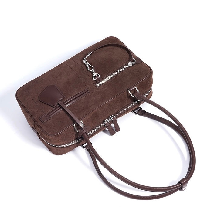 Womens Matte Leather Pillow Shoulder Bag  Vintage Tote for Daily Commute