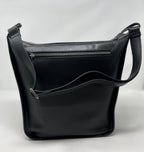 sac à main souple en bandoulière, Noir, Julie
