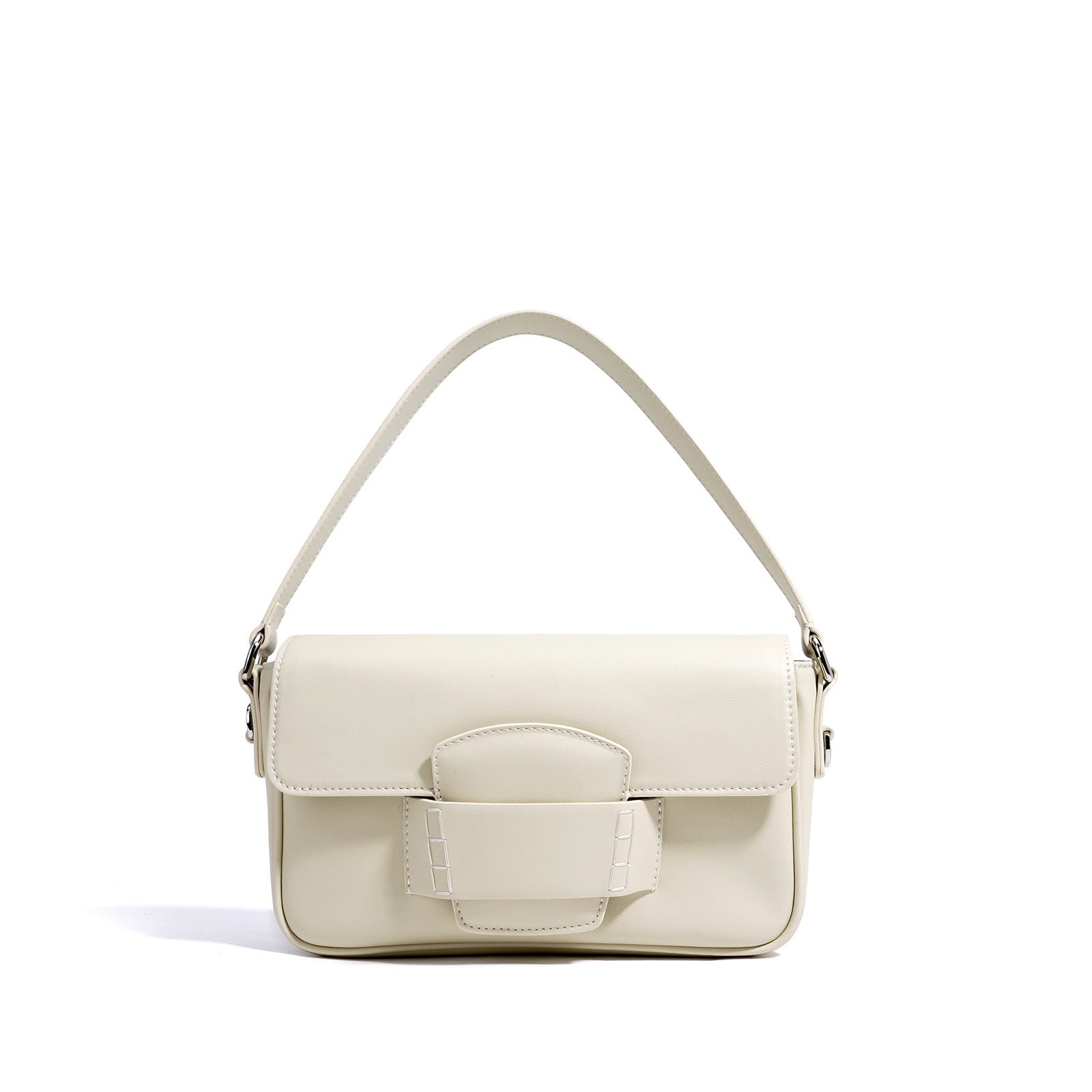 Womens Genuine Leather Small Square Shoulder Bag  Minimalist Flap Crossbody