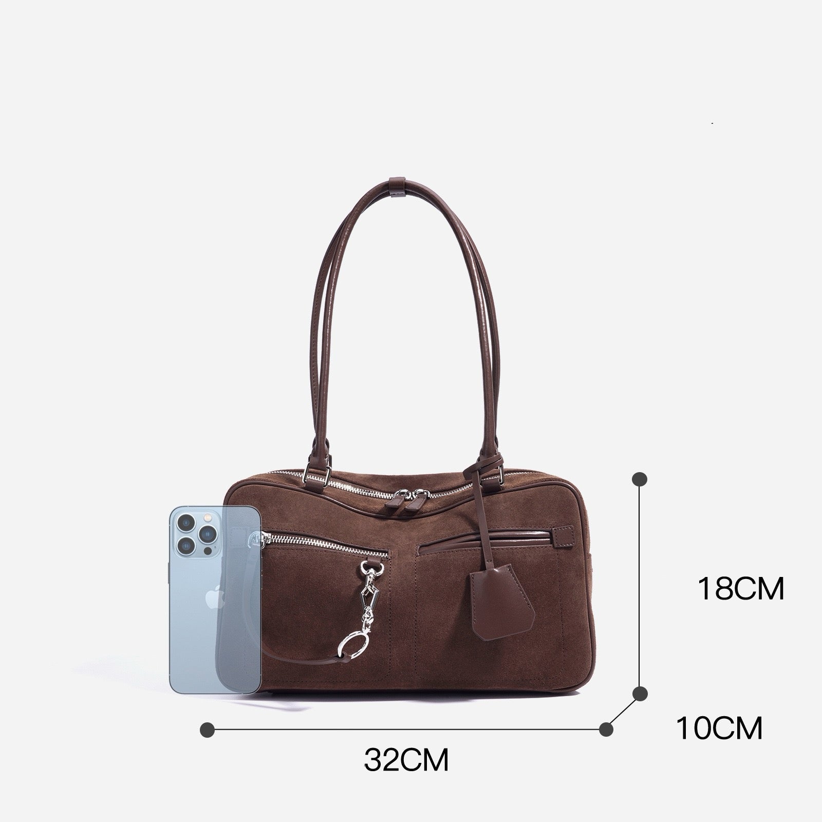 Womens Matte Leather Pillow Shoulder Bag  Vintage Tote for Daily Commute