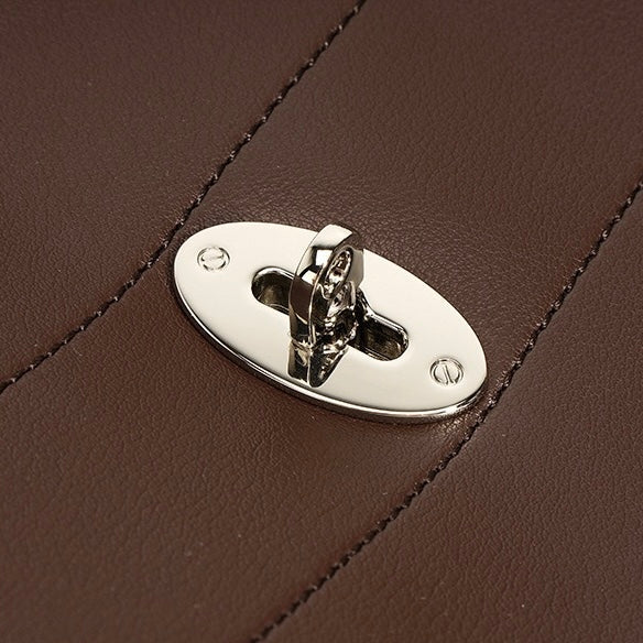 Womens Genuine Leather Large Capacity Minimalist Chain Shoulder Bag