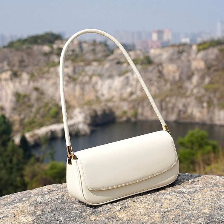 Womens Genuine Leather Minimalist Saddle Tote  2025 Commuter Edition