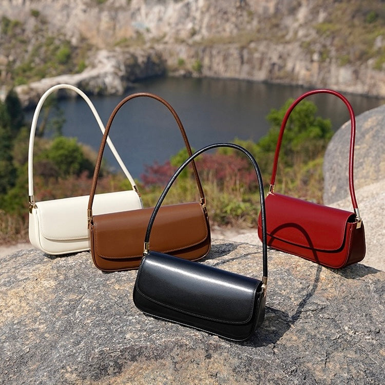 Womens Genuine Leather Minimalist Saddle Tote  2025 Commuter Edition