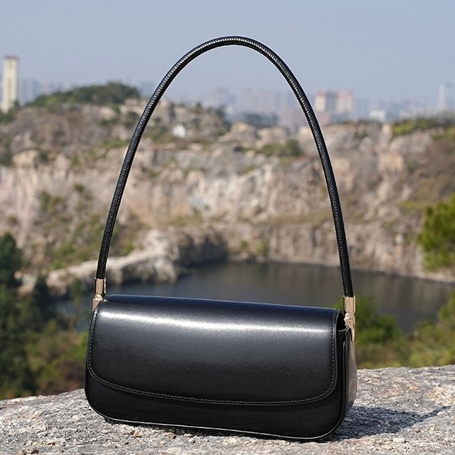 Womens Genuine Leather Minimalist Saddle Tote  2025 Commuter Edition
