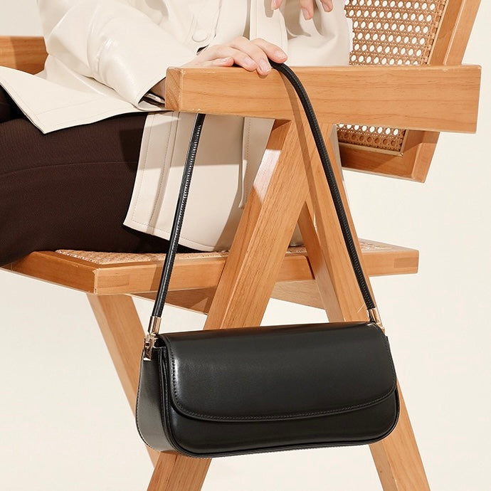 Womens Genuine Leather Minimalist Saddle Tote  2025 Commuter Edition