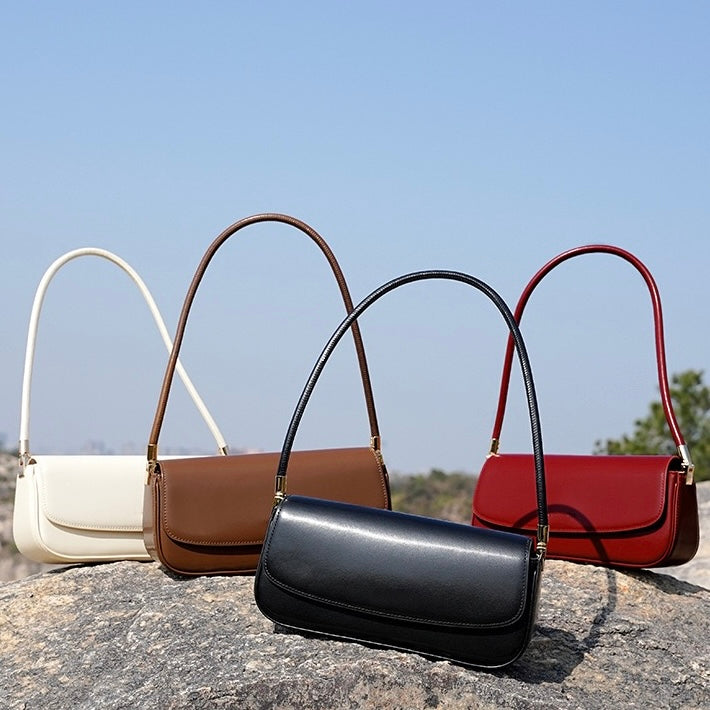 Womens Genuine Leather Minimalist Saddle Tote  2025 Commuter Edition