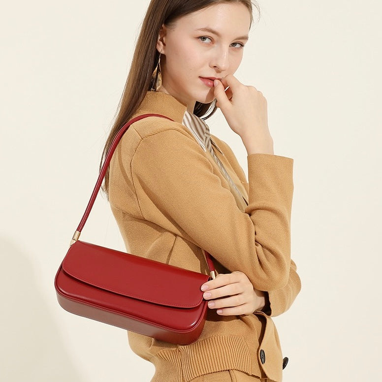 Womens Genuine Leather Minimalist Saddle Tote  2025 Commuter Edition