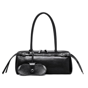 Womens Genuine Leather Vintage Biker Belt Shoulder Bag