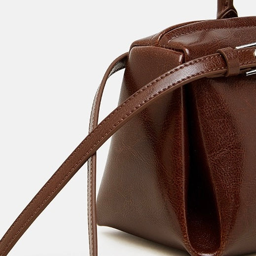 Womens Genuine Leather Vintage Biker Belt Shoulder Bag