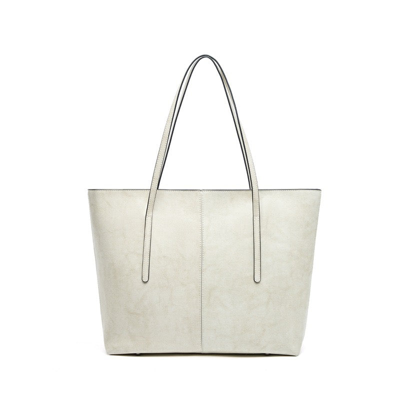 Womens Genuine Leather Large Tote Shoulder Bag  Daily Commuter Essential