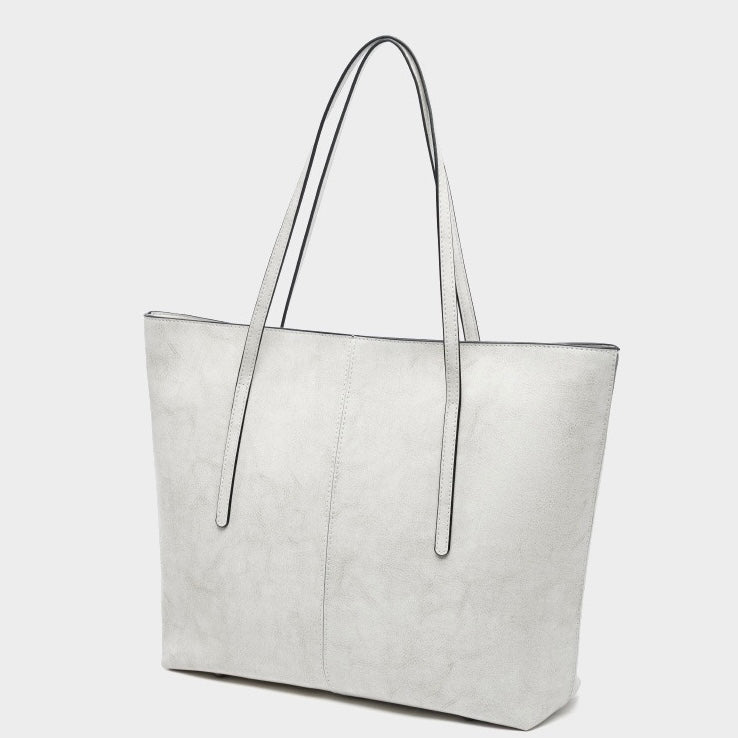 Womens Genuine Leather Large Tote Shoulder Bag  Daily Commuter Essential