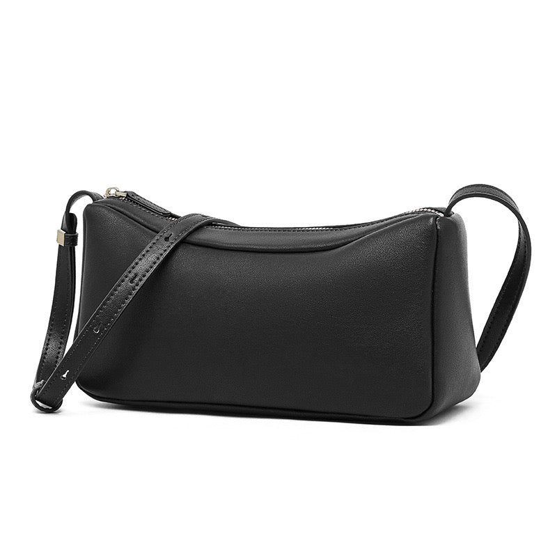 Womens Genuine Leather Minimalist Soft Crossbody Shoulder Bag