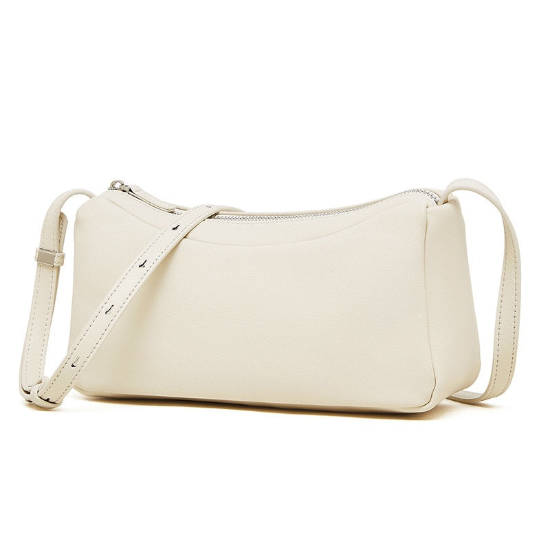 Womens Genuine Leather Minimalist Soft Crossbody Shoulder Bag