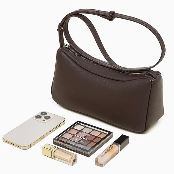 Womens Genuine Leather Minimalist Soft Crossbody Shoulder Bag