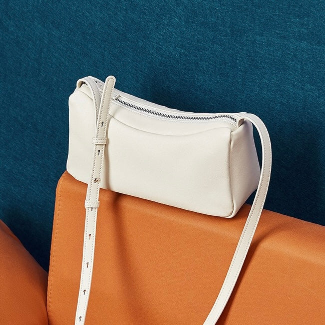 Womens Genuine Leather Minimalist Soft Crossbody Shoulder Bag