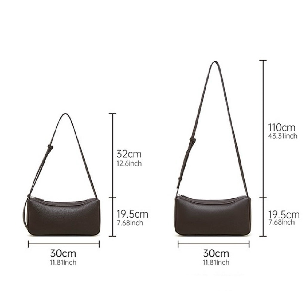 Womens Genuine Leather Minimalist Soft Crossbody Shoulder Bag