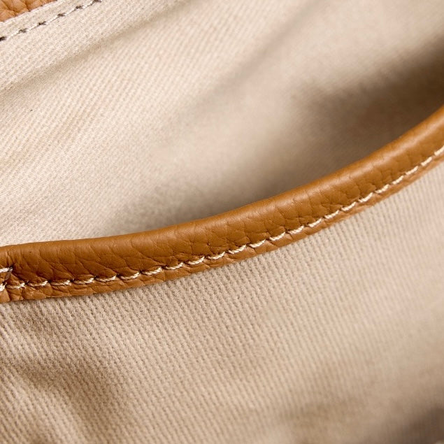 Womens Genuine Leather Winged Pleated Tote  Minimalist Large Capacity Commuter Bag