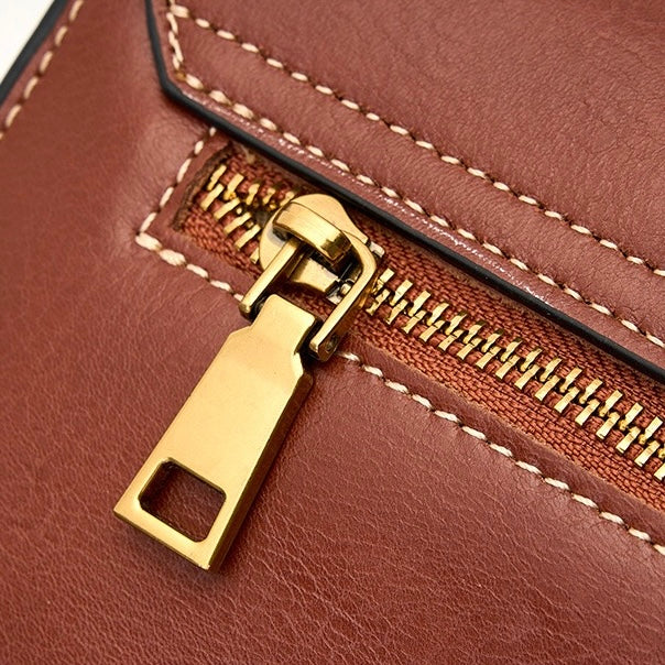 Womens Genuine Leather Postman Crossbody Shoulder Tote Bag in Elegant