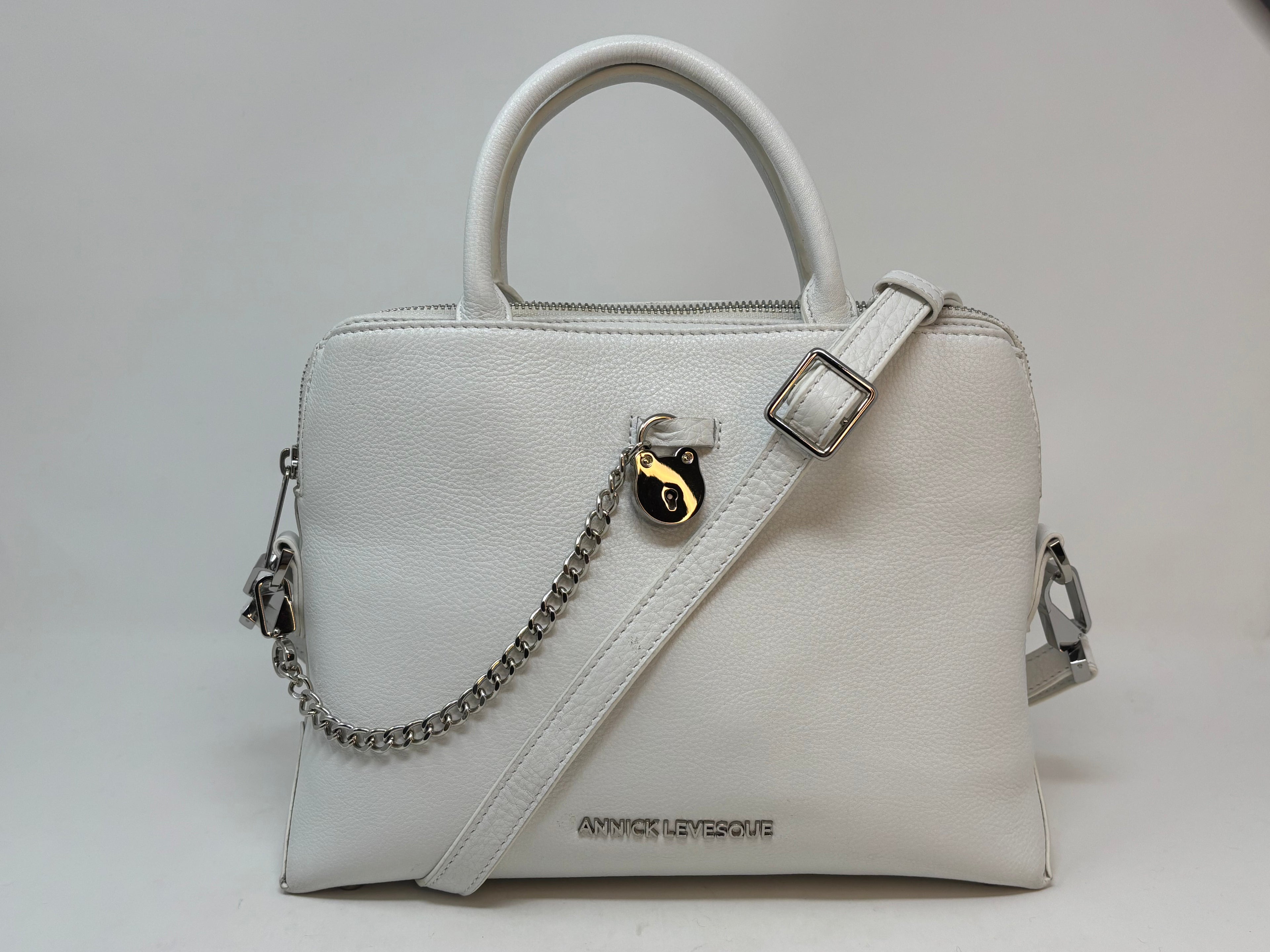 Sac à main en cuir banc | Miranda