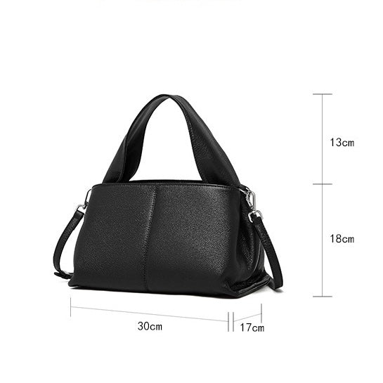 Womens Genuine Leather Vintage-Style Top-Grain Shoulder Bag in Classic Design