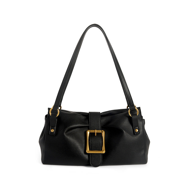 2025 Spring New Womens Genuine Leather Handheld & Underarm Baguette Bag