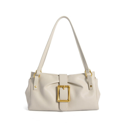 2025 Spring New Womens Genuine Leather Handheld & Underarm Baguette Bag