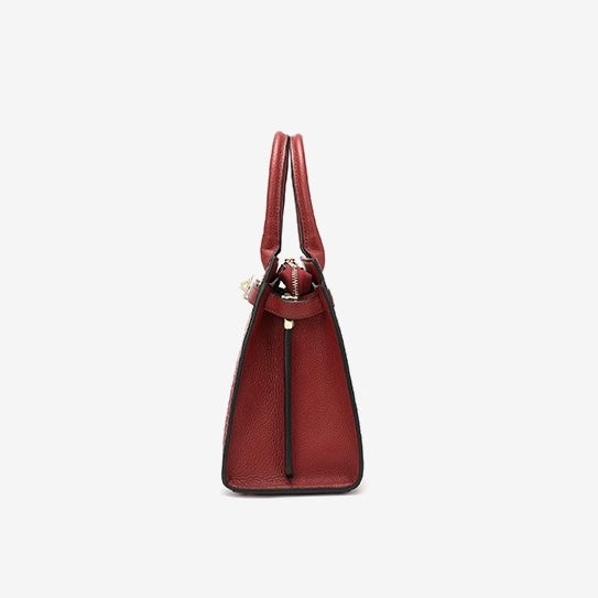 Womens Genuine Leather Classic Everyday Crossbody Tote Bag