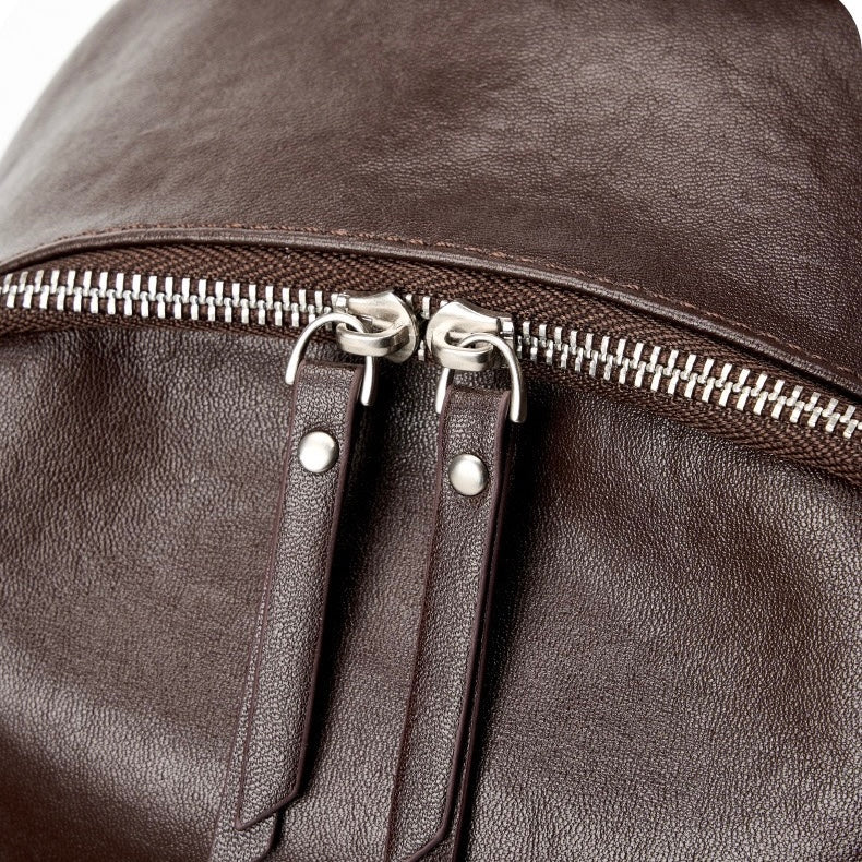 Stilvoller, großer, weicher Leder-Multifunktionsrucksack aus echtem Leder für Damen