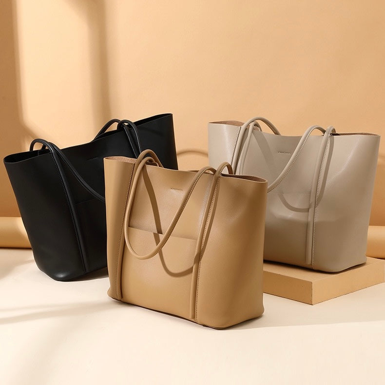 Womens Genuine Leather Summer Tote Bag
