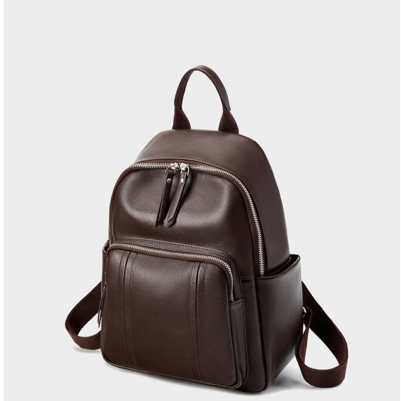 Stilvoller, großer, weicher Leder-Multifunktionsrucksack aus echtem Leder für Damen
