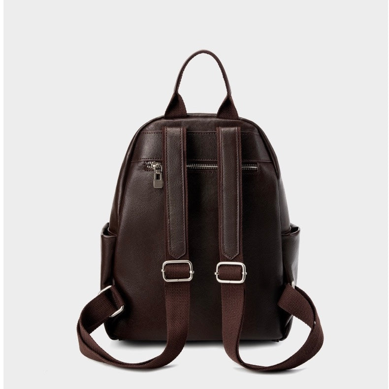 Stilvoller, großer, weicher Leder-Multifunktionsrucksack aus echtem Leder für Damen