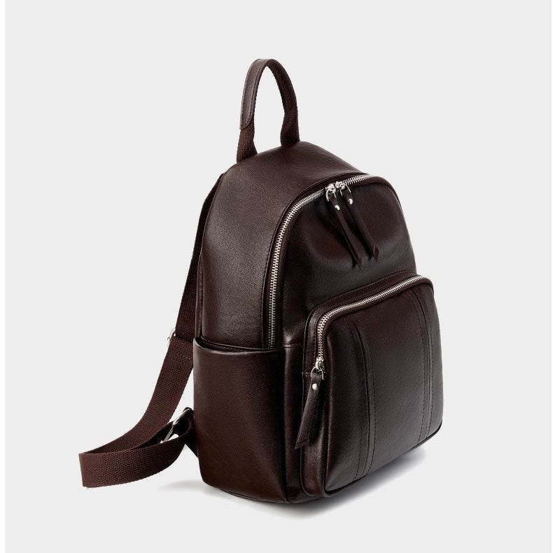 Stilvoller, großer, weicher Leder-Multifunktionsrucksack aus echtem Leder für Damen