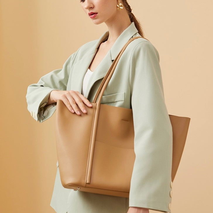 Womens Genuine Leather Summer Tote Bag