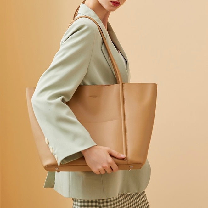 Womens Genuine Leather Summer Tote Bag