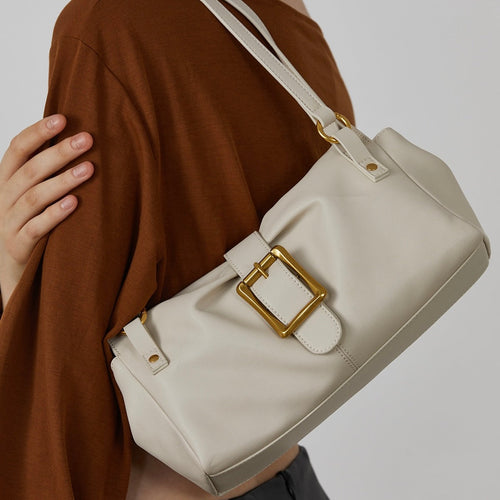 2025 Spring New Womens Genuine Leather Handheld & Underarm Baguette Bag