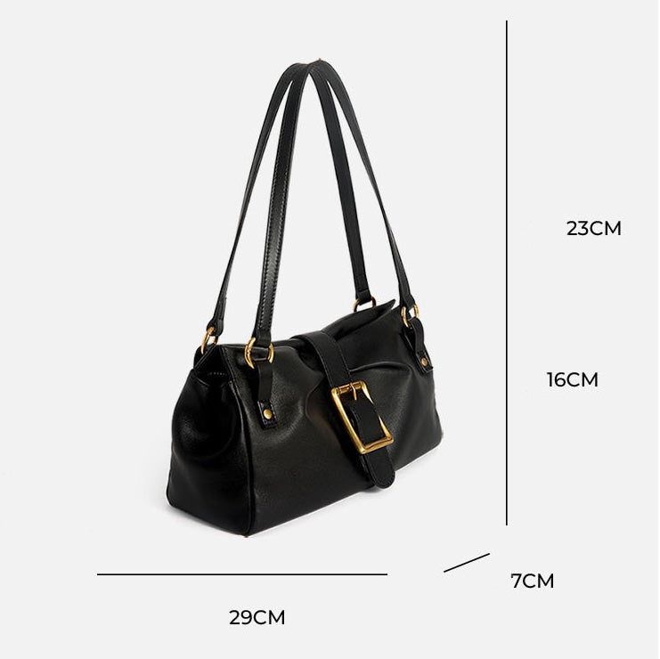 2025 Spring New Womens Genuine Leather Handheld & Underarm Baguette Bag