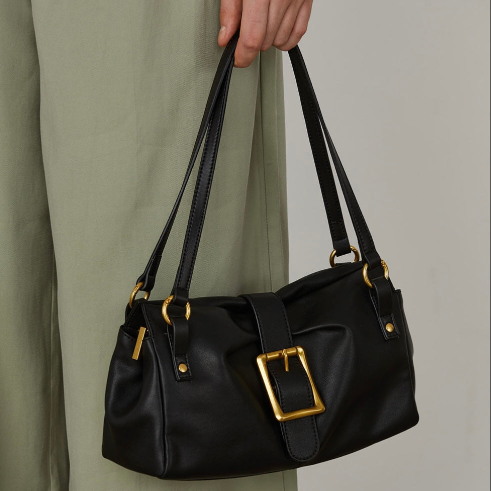 2025 Spring New Womens Genuine Leather Handheld & Underarm Baguette Bag