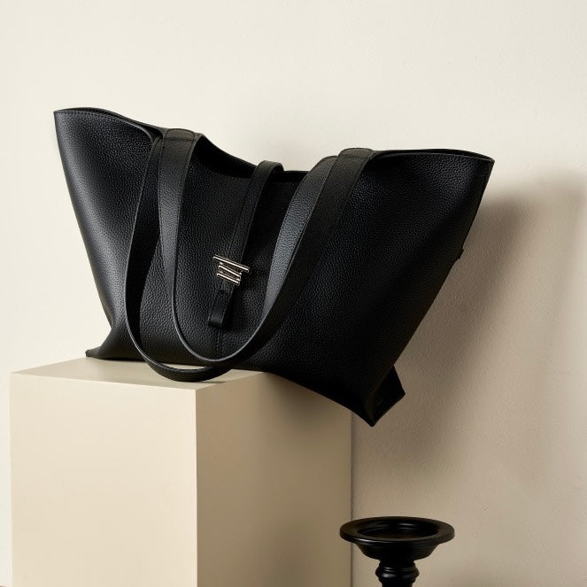 2025 New Womens Genuine Leather Large Capacity Commuter Tote Bag